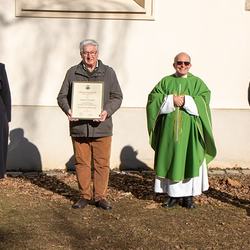 Sr. Maria Leopold, Vinzenz Grinschgl, Vikar Norbert Glaser, Oliver Petreschen